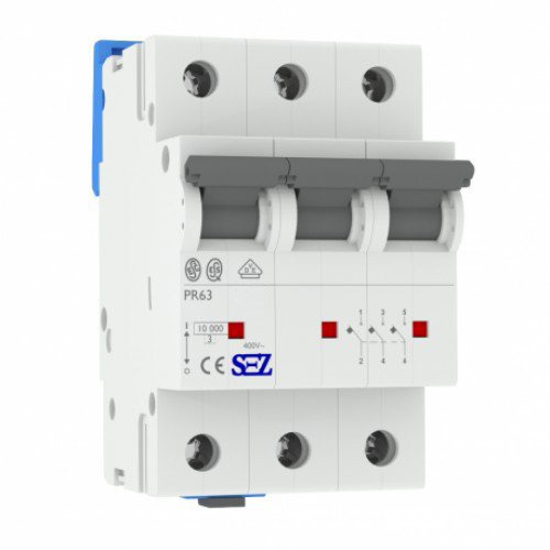 Автоматичний вимикач SEZ PR 63 3п 16A D 10 кА