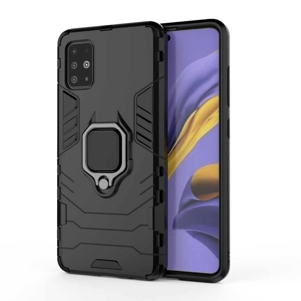 

Чехол накладка для Samsung Galaxy A51 A515 противоударный с кольцом, Robot case, Черный