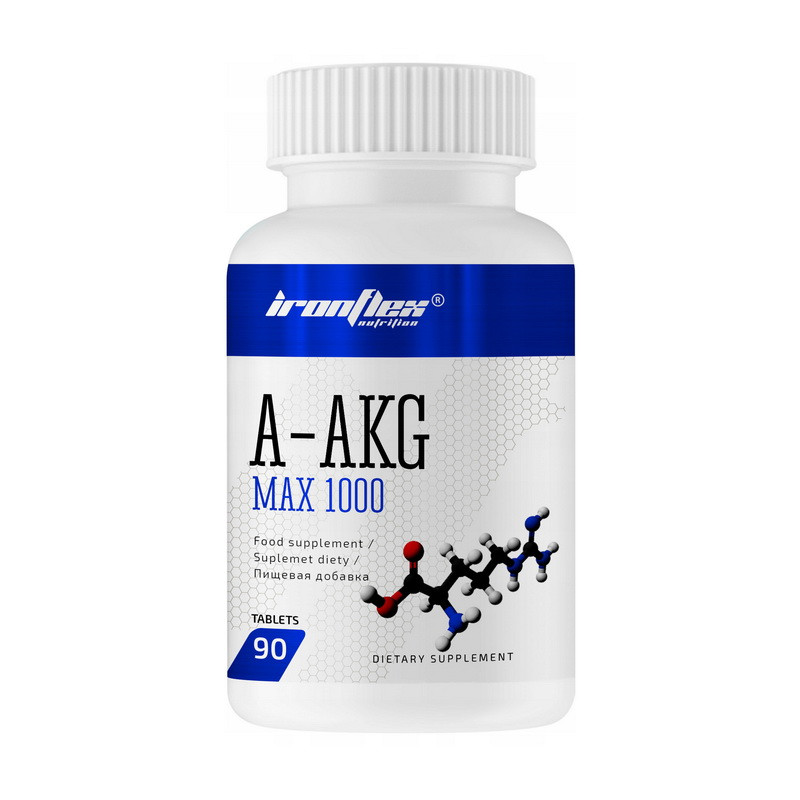 Аргинин альфа-кетоглютарат IronFlex A-AKG Max 1000 90 таблеток