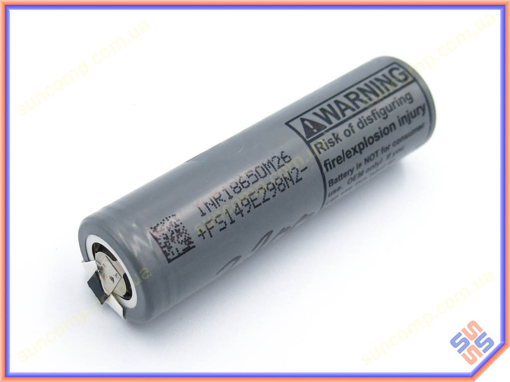 Аккумулятор Li-ion 18650 (3.7V 2600mAh) LG INR18650M26 Green. Разборка ...