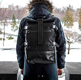Рюкзак роллтоп чоловічий міський E.V.O.L.V.E. чорний WLKR молодіжний спортивний, портфель, фото 6