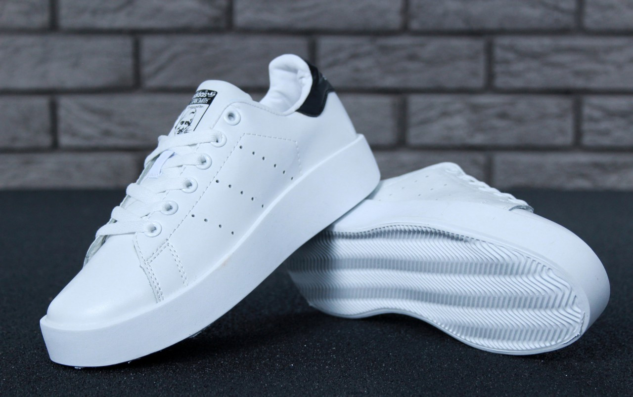 Кроссовки Adidas Stan Smith Platform Black White 1в1 как Оригинал 