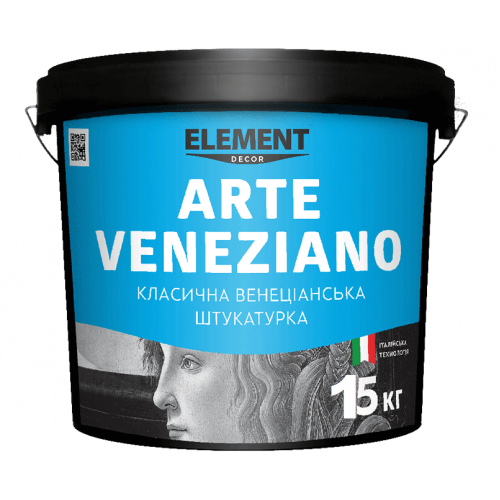 

Декоративная штукатурка Element Arte Veneziano, 15 кг, Белый