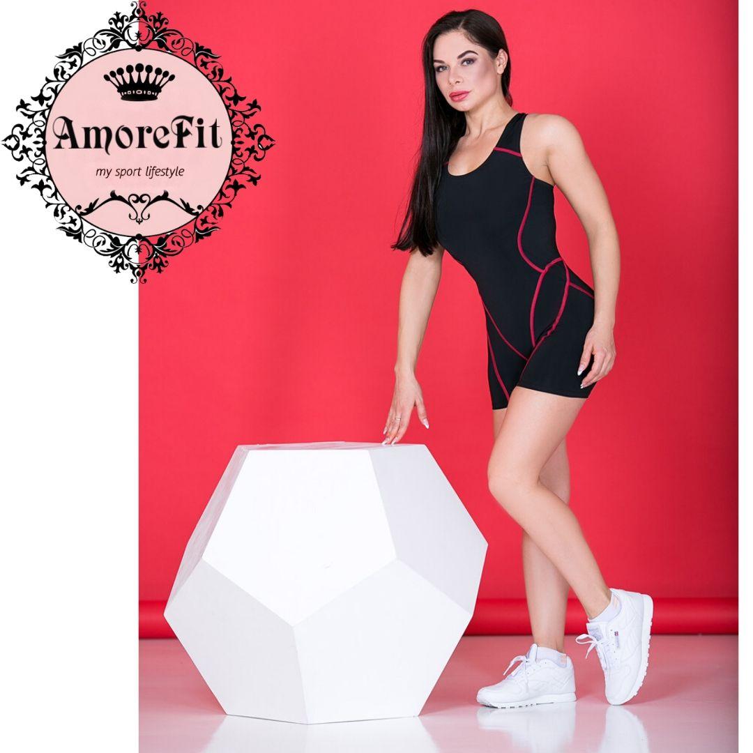 

Спортивный комбинезон шорты Amorefit L, Черный