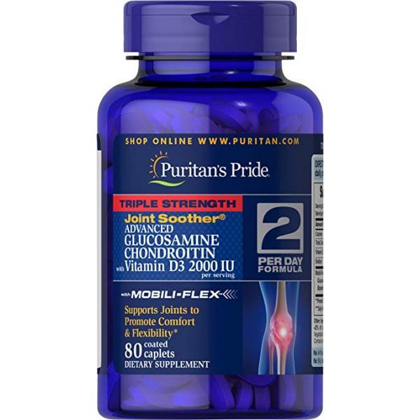

Для суставов Triple Strength Glucosamine Chondroitin with Vitamin D3 (80 таб) Puritan's Pride