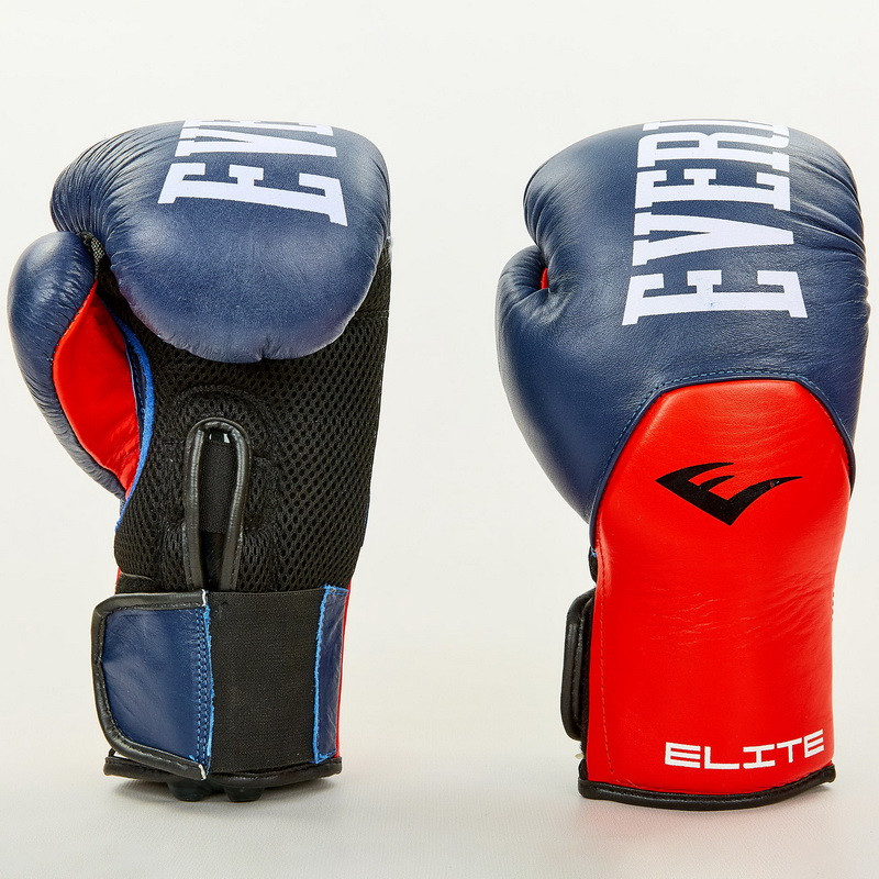 

Перчатки для бокса и единоборств EVERLAST кожаные 6757 Blue-Red 10 унций