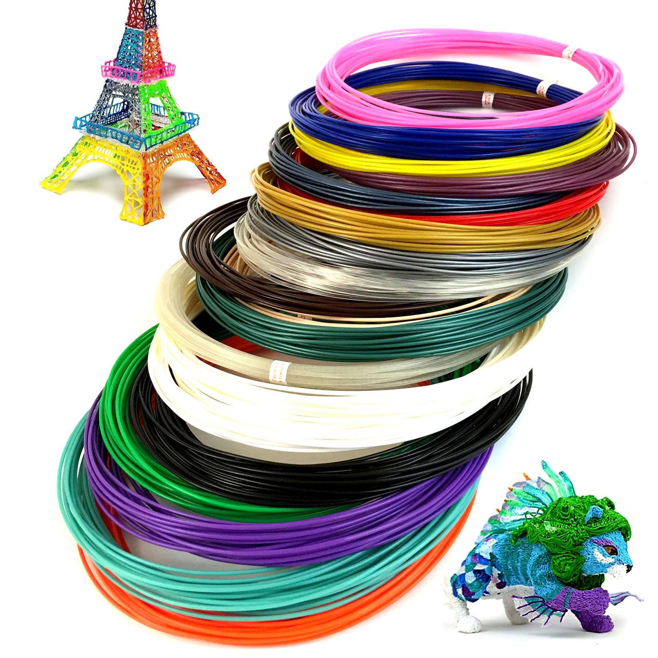 Набор PLA пластика 10 цветов 100 метров для 3D : продажа, цена в .