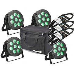 Світлодіодний прожектор заливки LIGHT4ME TRI PAR 8x9W MKII RGB LED Set 2 (4 шт) + сумка