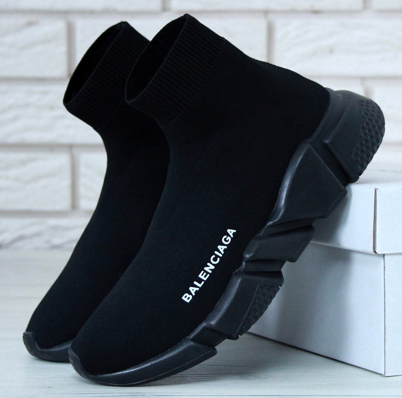 

Женские кроссовки Balenciaga Speed Trainer Sock Black 1в1 как Оригинал! ТОП (ААА+) 40, Черный