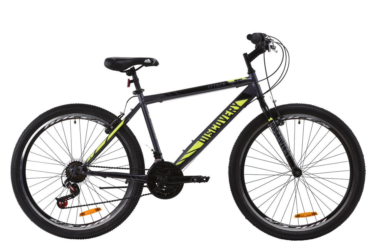 

Велосипед ST 26" Discovery ATTACK Vbr 2020 (красно-черный с салатовым)