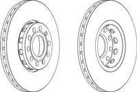 

Тормозной диск передний Ауди, Сиат, Шкода, Фольксваген (пр-во FERODO DDF1706)