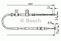 

Трос ручного тормоза правый на DAEWOO LANOS и SENS (Bosch)