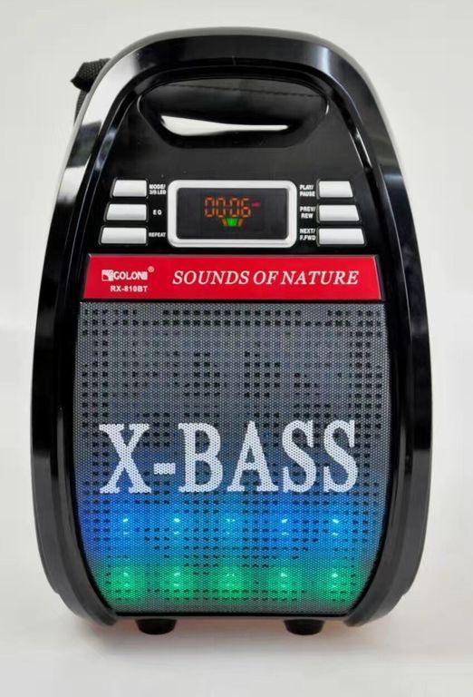 Колонка комбик Bluetooth mp3 радиомикрофон пульт цветомузыка Golon RX-