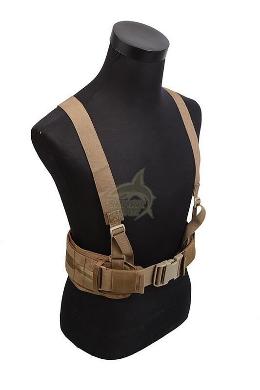 

Оригинал Тактический пояс молле с подтяжками Shark Gear Molle Cummerbund with Y-shape Suspender 30002002, 900D