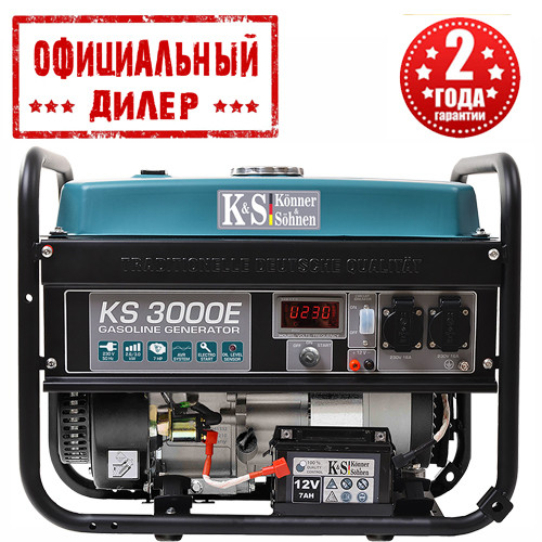 

Бензиновый генератор Konner&Sohnen KS 3000E (3 кВт)