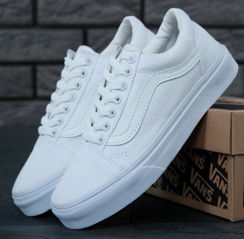 

Мужские и женские кеды Vans Old Skool белые 1в1 как Оригинал! ТОП (ААА+) 44