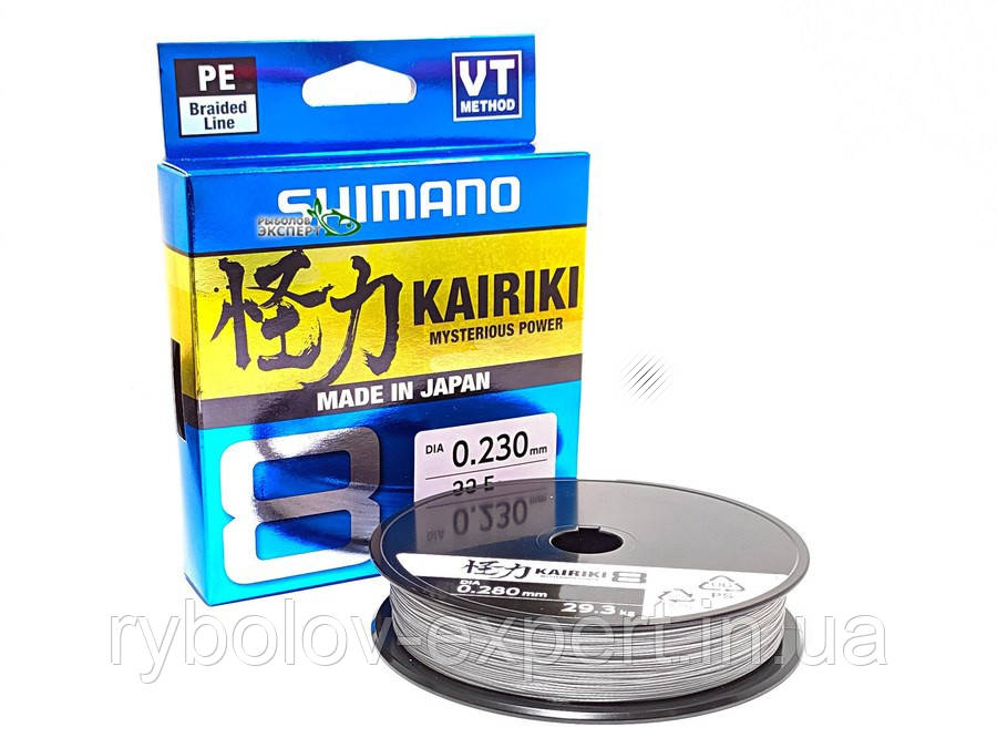 

Шнур Shimano Kairiki 8 PE Steel Gray 150м 0,16мм 10,3кг