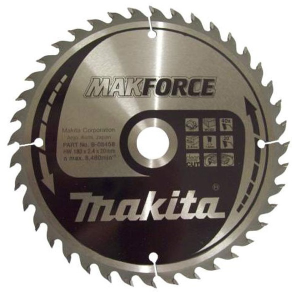 

Пильний диск Makita MAKForce 180 мм 40 зубів (B-08458)