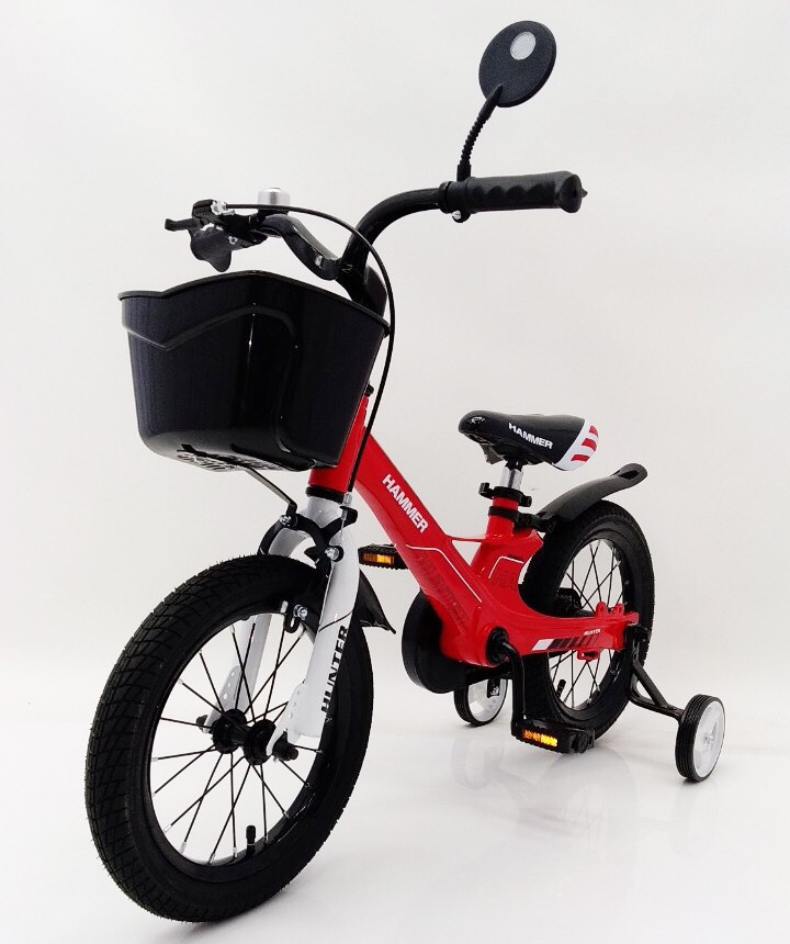 Детский двухколесный велосипед 1450D-HAMMER HUNTER красный. Магниевая рама (Magnesium)