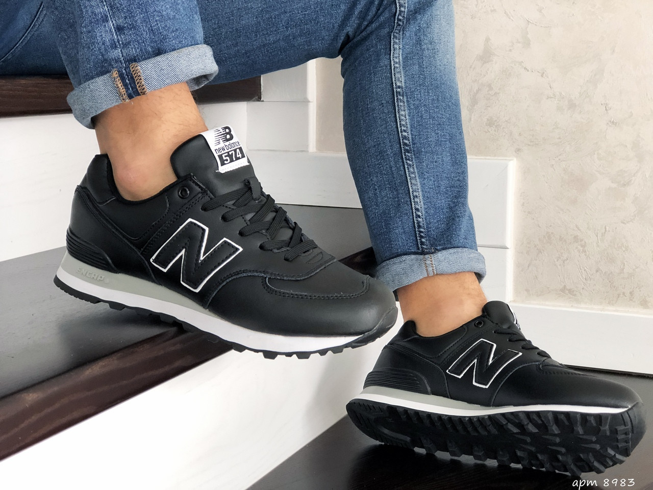 

Мужские кроссовки New Balance 574 (Нью Баланс 574), черные, код SD-8983 45