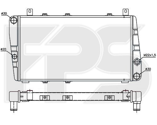 

Радиатор Skoda 100