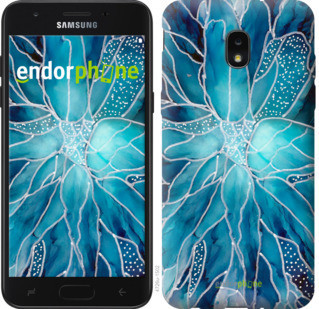 

Чехол на Samsung Galaxy J7 2018 чернило "4726u-1502-535", Голубой