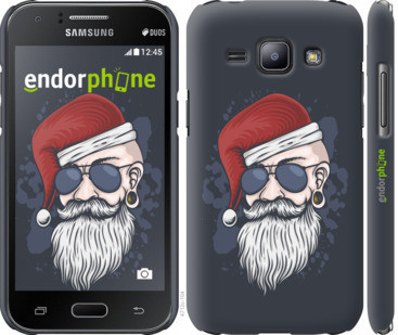 

Чехол на Samsung Galaxy J1 J100H Christmas Man "4712c-104-535", Черный