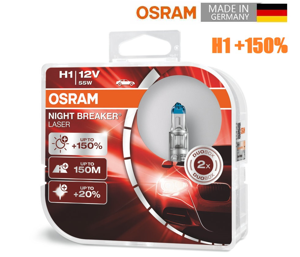 

Автолампы Osram Night Breaker Laser Next Generation H1 55W (64150NL-HCB)