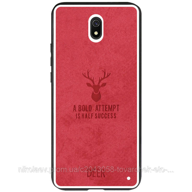 

TPU+Textile чехол Deer для Xiaomi Redmi 8a, Красный