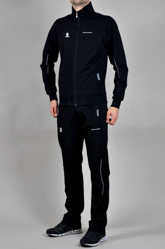 Спортивний костюм Адідас, чоловічий костюм Adidas, чорний костюм з лампасами, трикотажний
