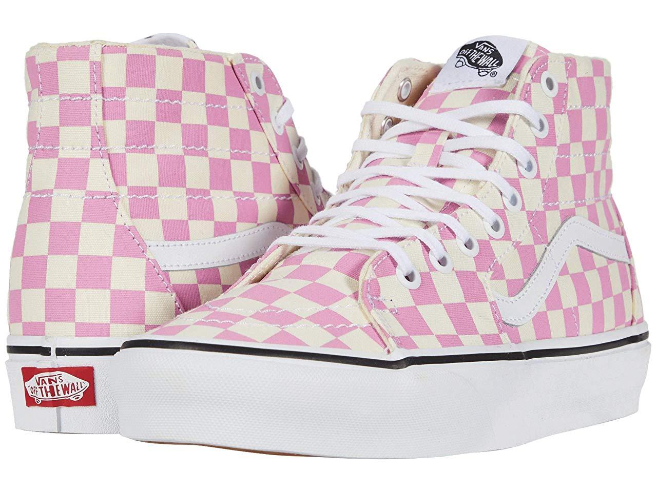 

Кроссовки/Кеды (Оригинал) Vans Sk8-Hi™ Tapered (Checkerboard) Fuchsia Pink/True White