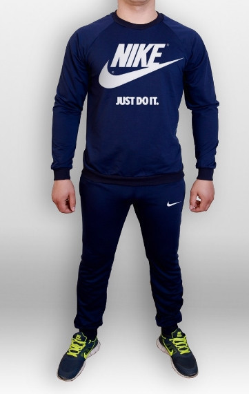 Спортивный костюм Найк, мужской костюм Nike Air синий, трикотажный