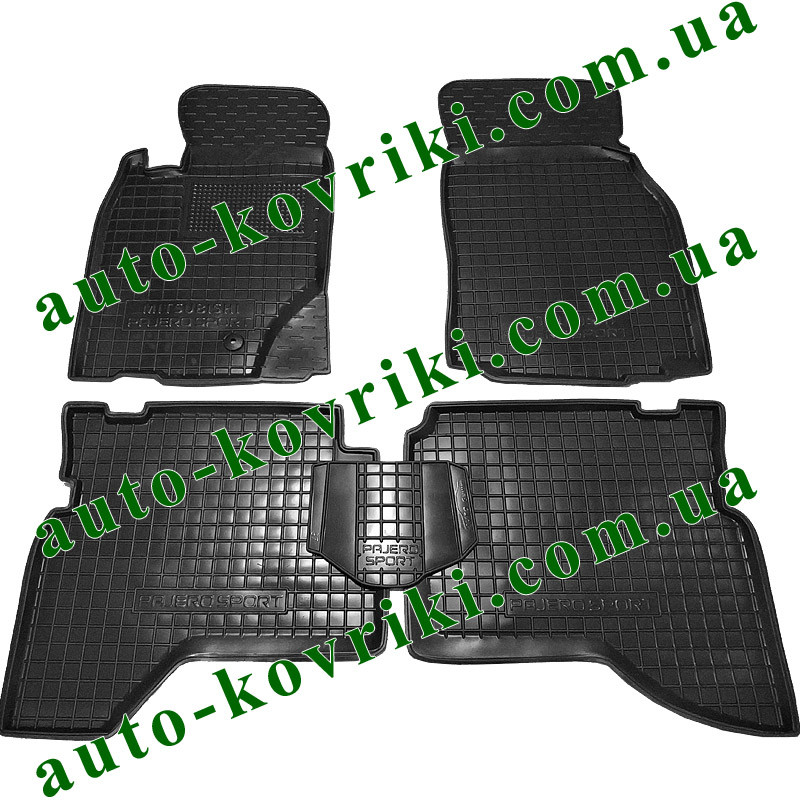 

Резиновые коврики в салон Mitsubishi Pajero Sport 1996-2008 (Avto-Gumm), Черный