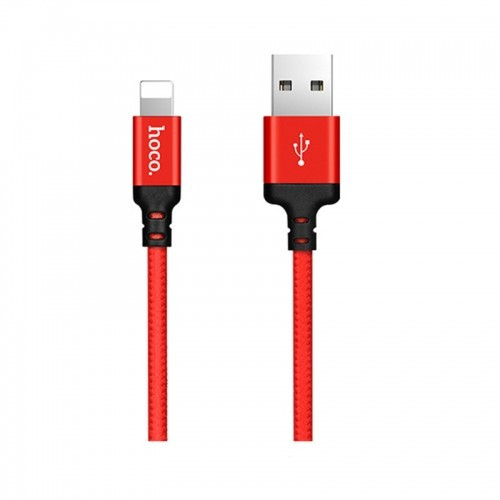 

Кабель USB Lightning Hoco X14 Times Speed iPhone 1m Red+Black