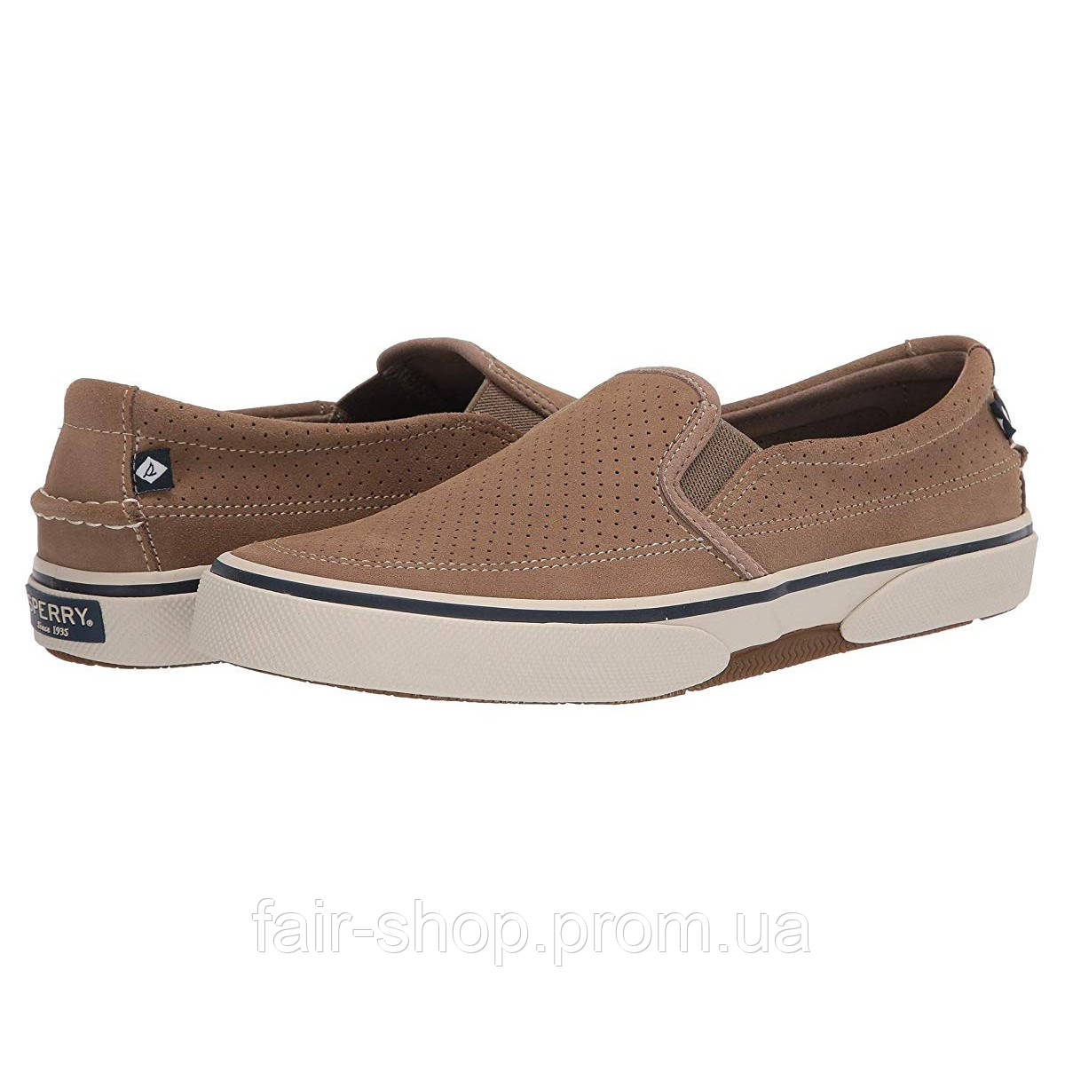 sperry suede slip on