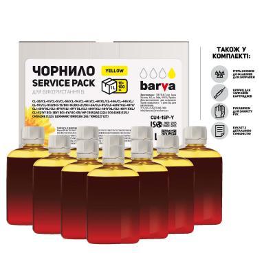 Чернила BARVA Canon/HP/Lexmark Universal №4 Yellow 10x100мл ServicePac