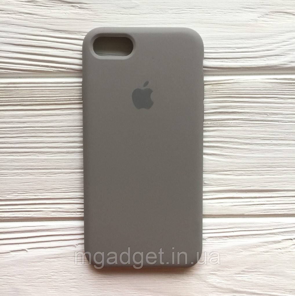 Чехол накладка Silicone Case Full Cover для iPhone 7/8 Сocoa