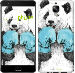 

Чехол на OnePlus 3 Панда-боксер "4104u-334", Черный