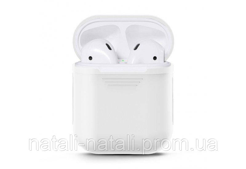 

Чехол для наушников Grand для Apple AirPods silicone case White (AL1246)