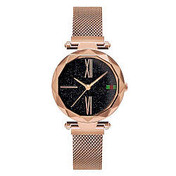 Стильні жіночі годинники Starry Sky Watch золоті