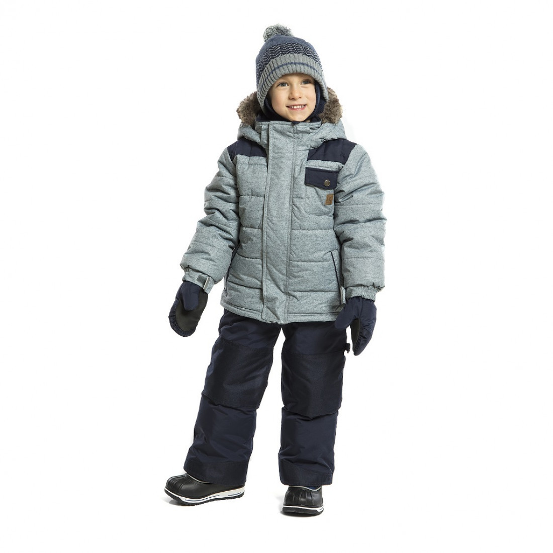 

Зимний комплект для мальчика Peluche&Tartine F18M63EG Gray / Navy 6 лет (114-124 см