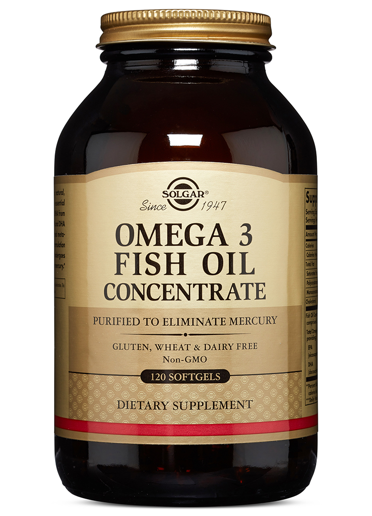 Омега-3 рыбий жир Solgar Omega 3 Fish Oil Concentrate 120 гелевых капс