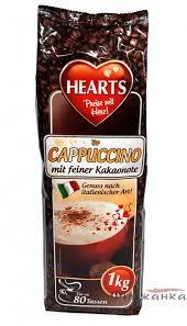 Капучино шоколадное Hearts Cappuccino Mit Feiner Kakaonote 1кг (Германия)