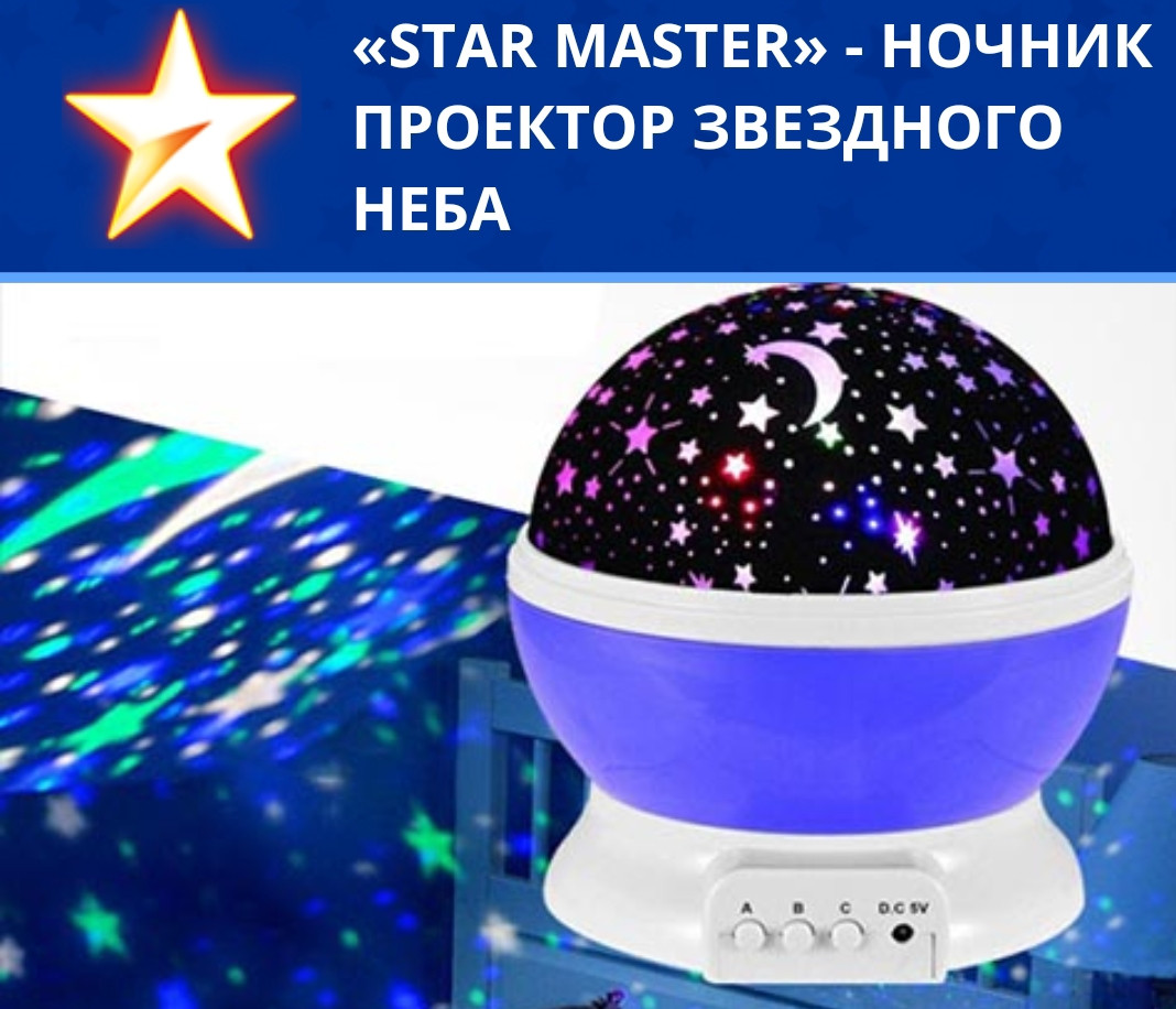 Ночник шар проектор звездное небо Star Master Dream представлен в магазине  женской одежды «Конкурент №1»