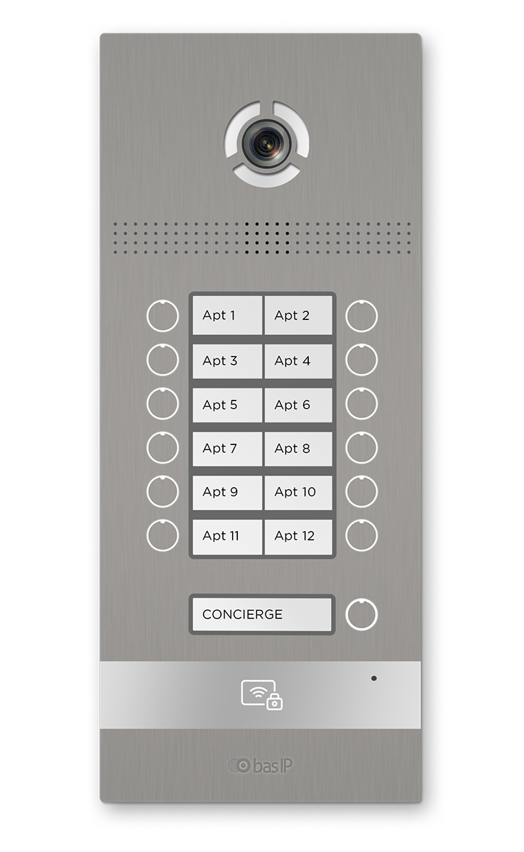 

Многоабонентская IP вызывная панель Bas-IP BI-12FB Silver