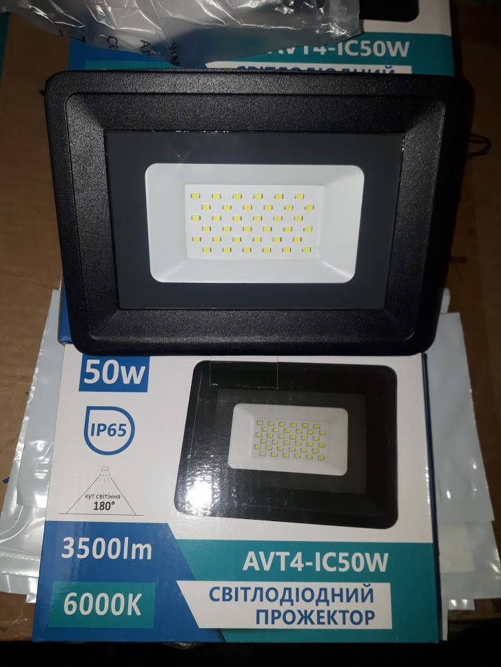 Светодиодный прожектор 50W SMD LED AVT4-IC 50W IP65 холодный 6000К