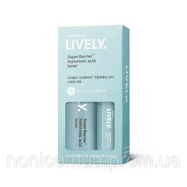 

Тонер с гиалуроновой кислотой Aromatica Lively SuperBarrierTM Hyaluronic Acid Toner 200ml+30ml