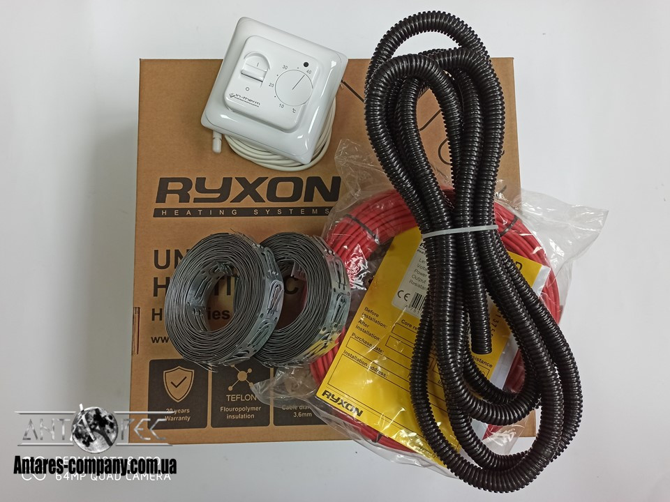 Тонкий нагрівальний кабель двожильний Ryxon HC-20 (4 м.кв) під плитку серія RTC 70.26