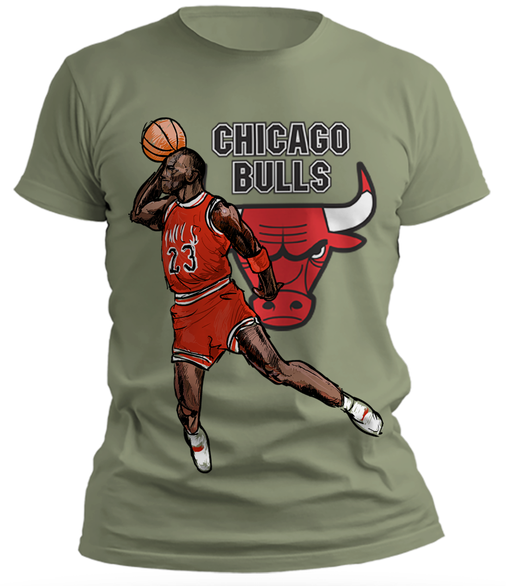 

Футболка мужская Chicago Bulls S, Хаки