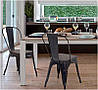 Стул Tolix черный матовый металлический с деревянным сиденьем, дизайн Xavier Pauchard в стиле лофт, фото 2